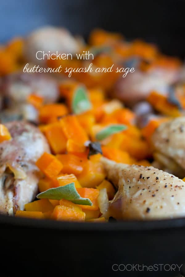 Chicken with diced Butternut Squash and fresh Sage.